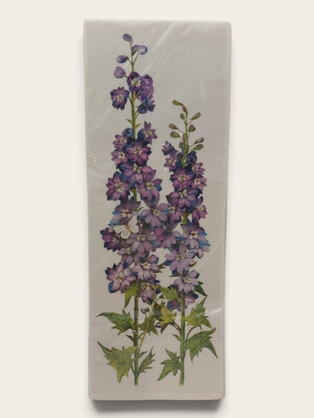 NEW Flour Sack Cotton Towel Purple Flower Delphinium Baking Giftable